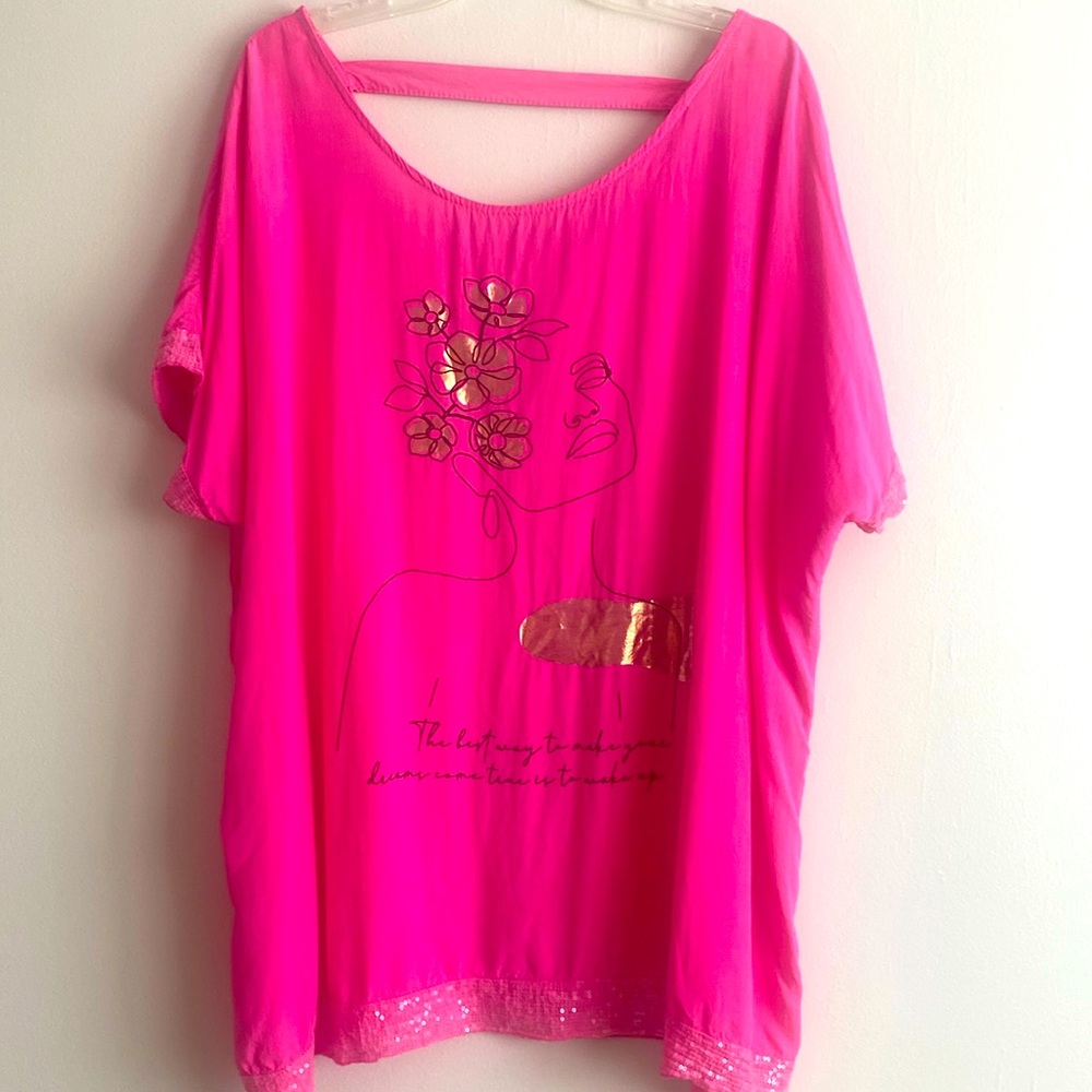 Pink blouses from Europe size uniwersał L-2 xl